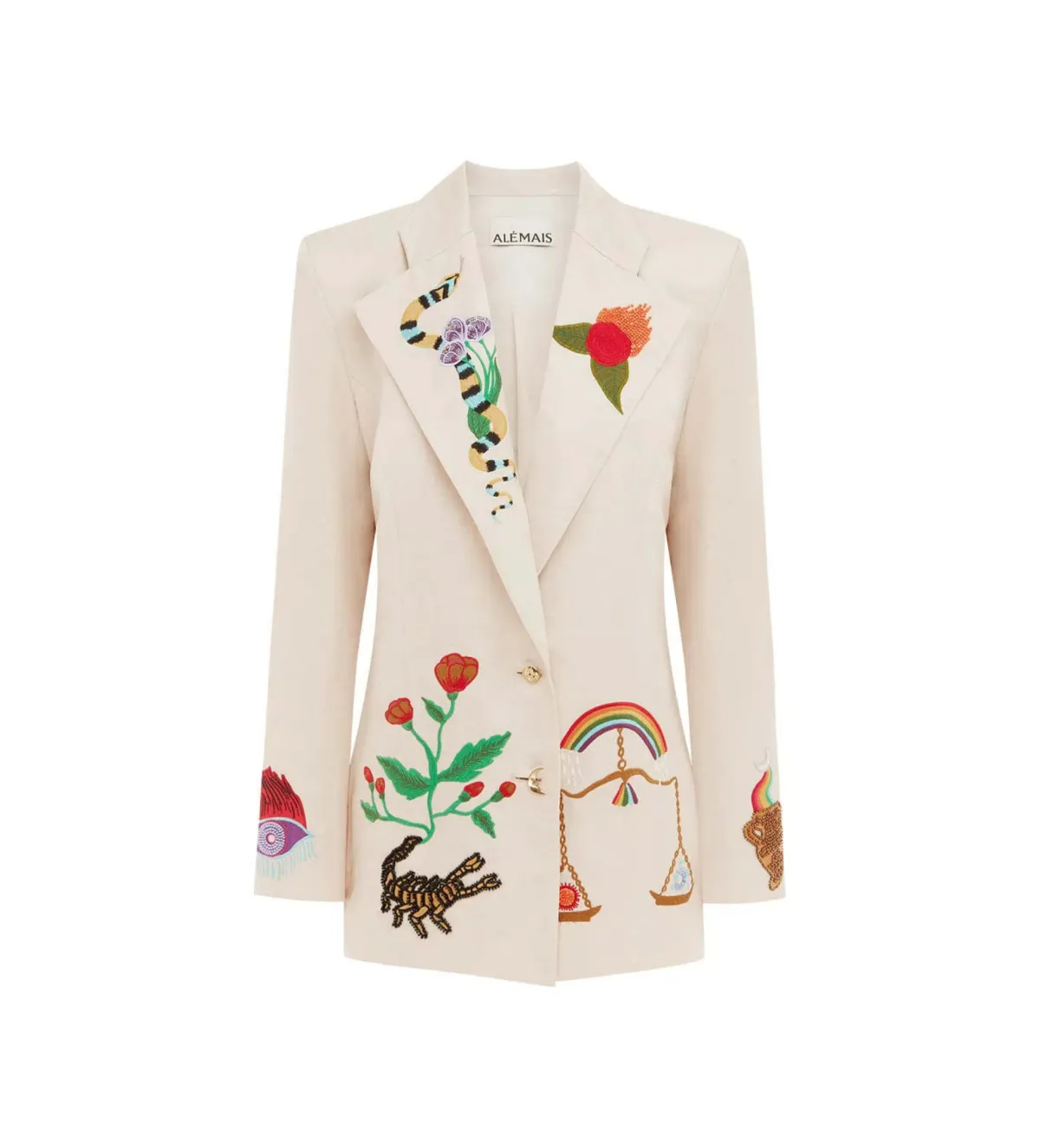 Alemais Zelda Embroidered Blazer Print Size 16 - Image 8