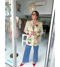 Alemais Zelda Embroidered Blazer Print Size 16 for rent on The Volte - image 6