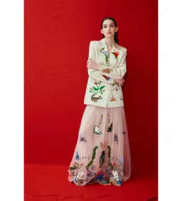Alemais Zelda Embroidered Blazer Print Size 16 for rent on The Volte - image 1