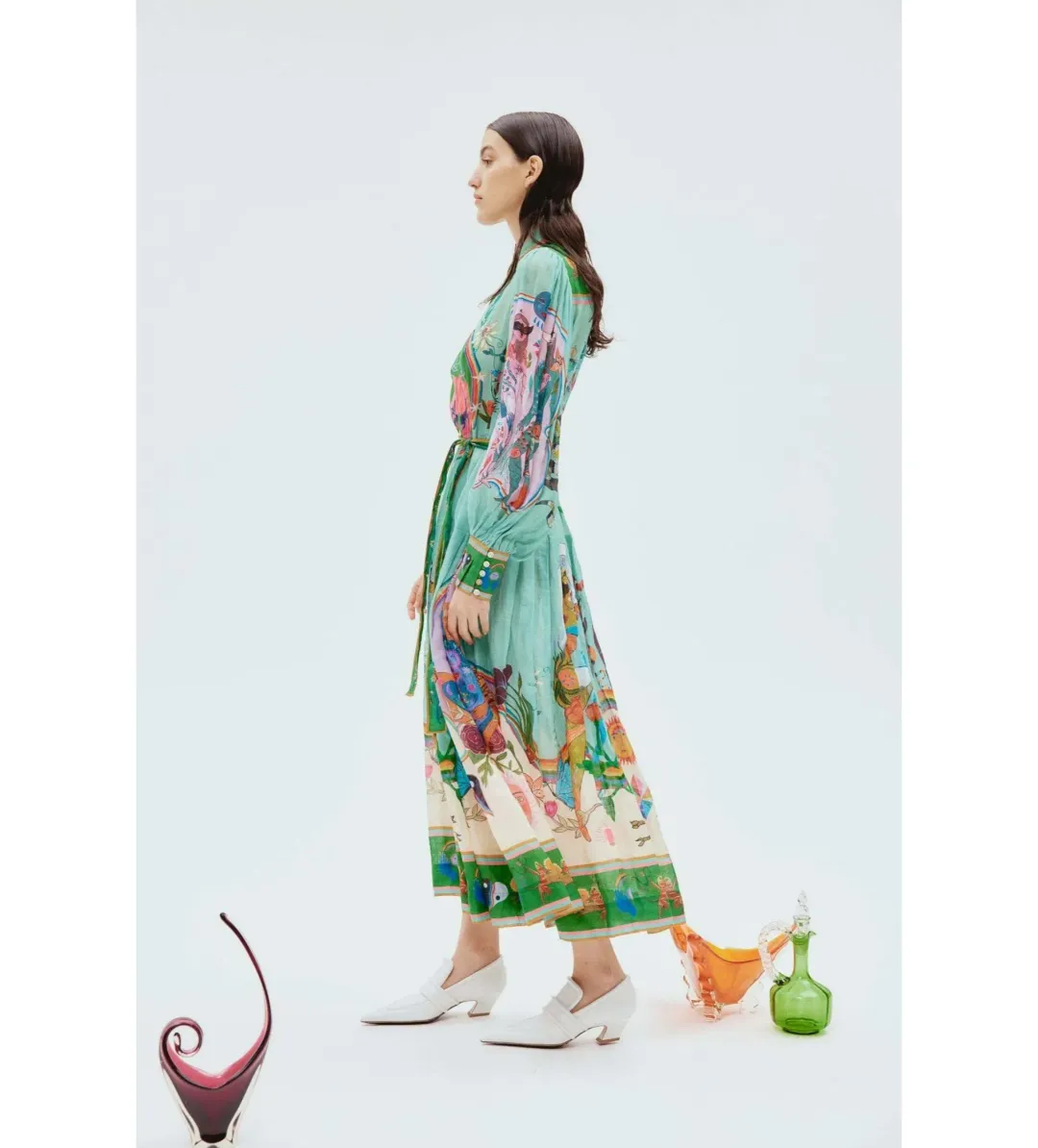 Alemais Evergreen Shirtdress Print Size 16 for rent on The Volte - main image