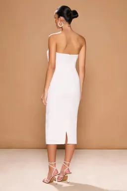 Sonya Moda Flower Petal Midi Dress Rosa/White Peluche Size 10 for rent on The Volte - image 3
