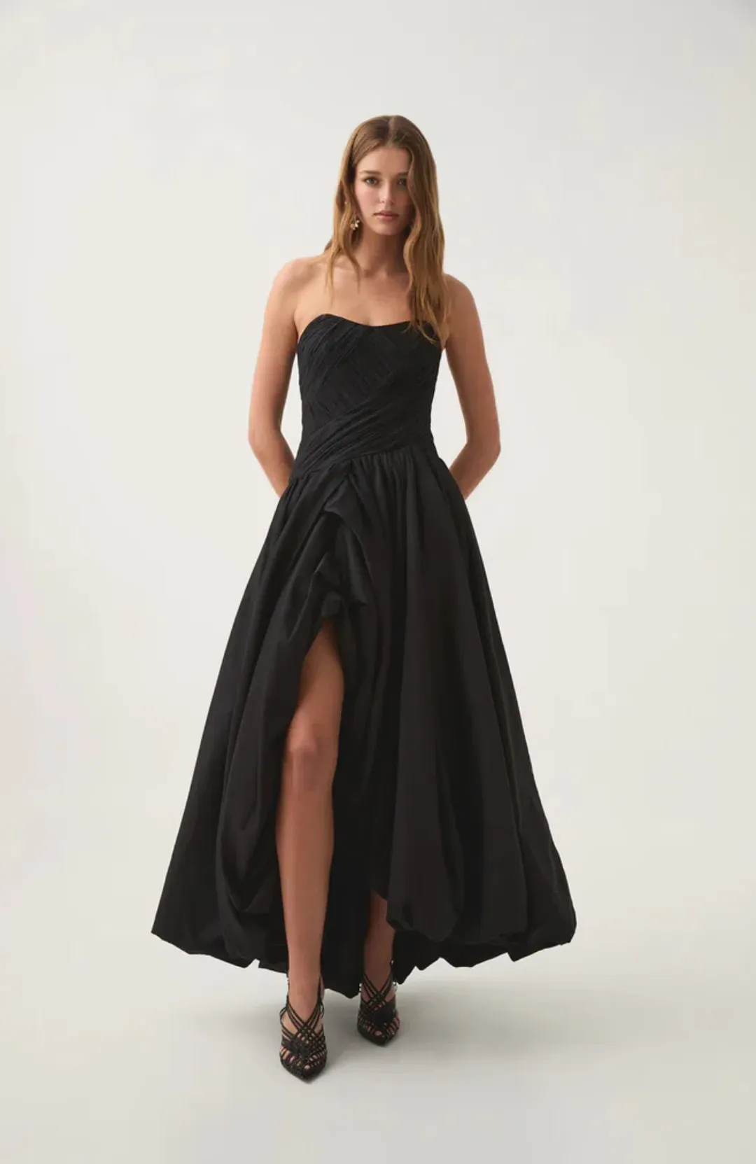 AJE Spatial Maxi Dress Black Size 10 for rent on The Volte - main image