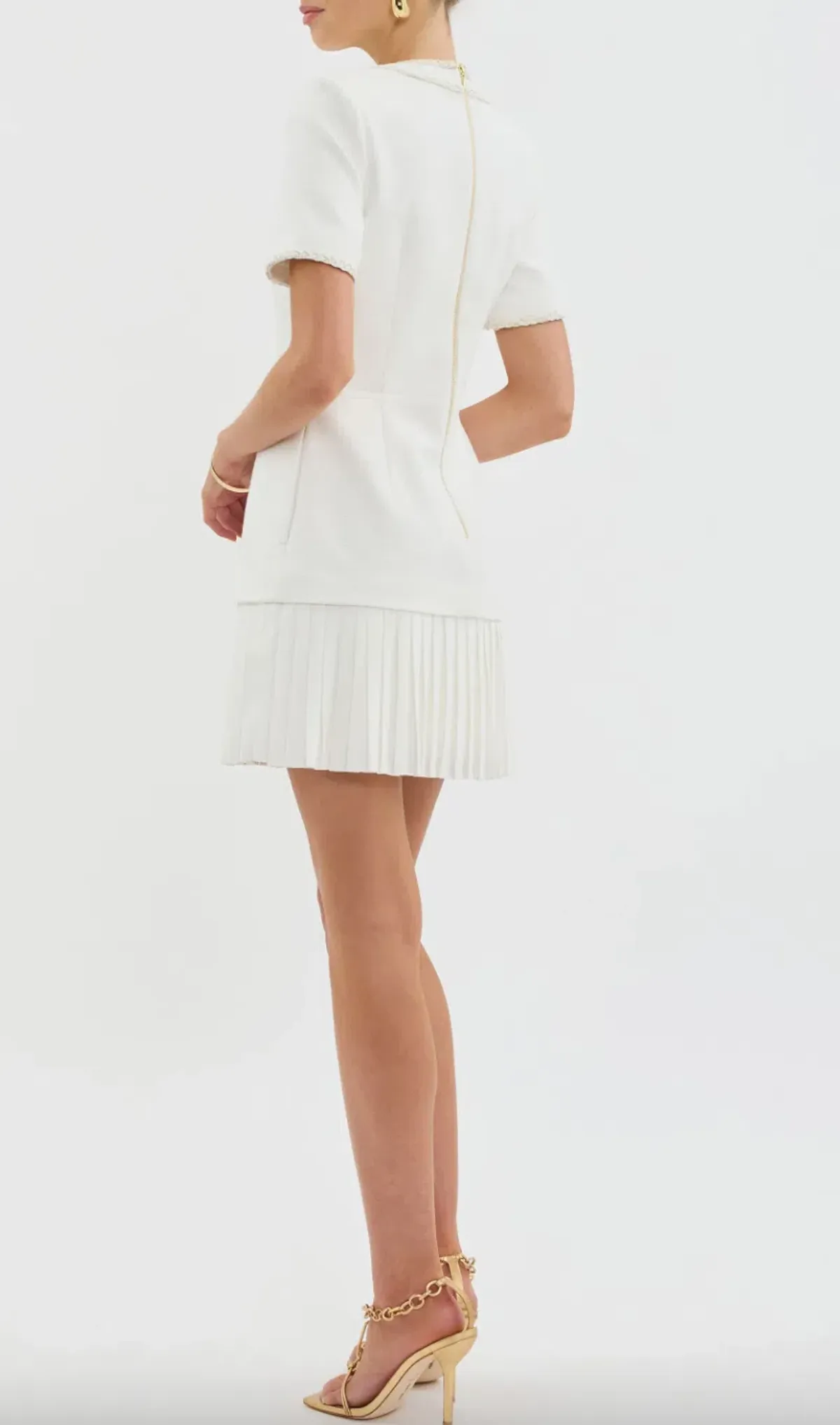 Rebecca Vallance Clarisse Button Mini Dress AU 8 - Image 3