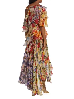 Zimmermann Wonderland Flounce Multi Print Dress AU 10 for rent on The Volte - image 2