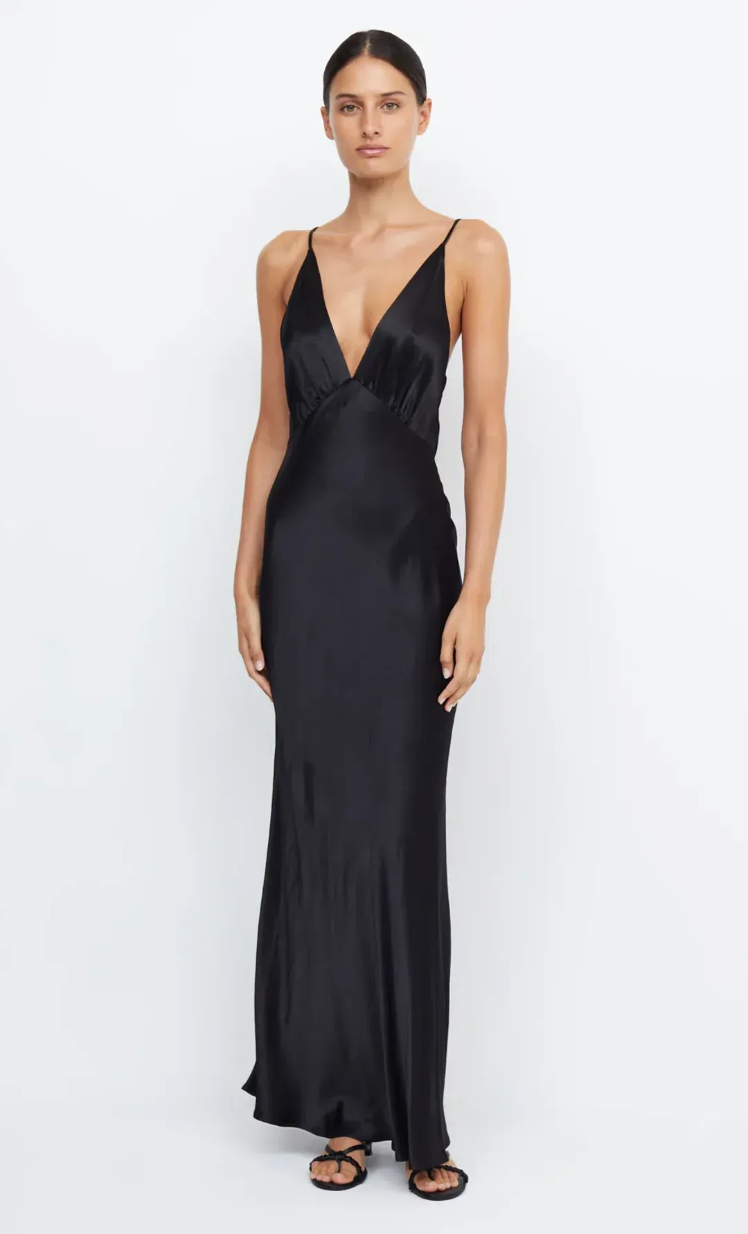 Bec and Bridge Moondance V Maxi Dress Black Size 6 for rent on The Volte - main image