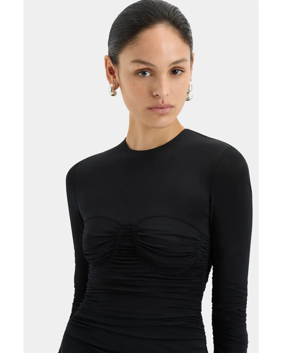 Sir Alessia Draped Gown Black Size 1 / AU 8 - Image 2