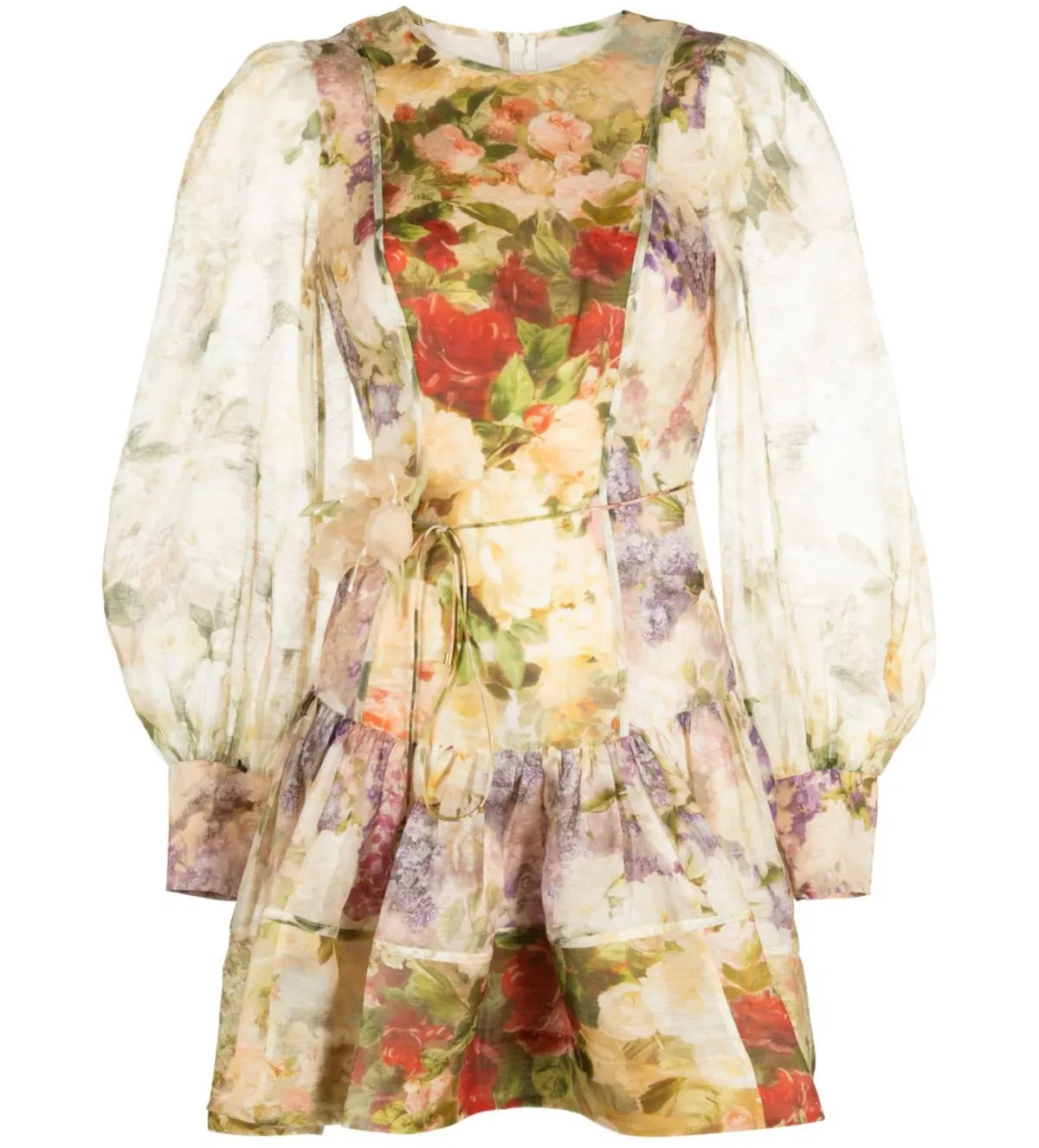 Zimmermann Sensory Flip Dress Mini Dress Floral Size 1 / AU 10 for rent on The Volte - main image