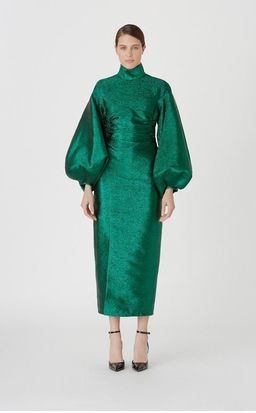 Camilla & Marc ‘Gesa’ Metallic Dress Emerald Green Size 10 for rent on The Volte - image 1