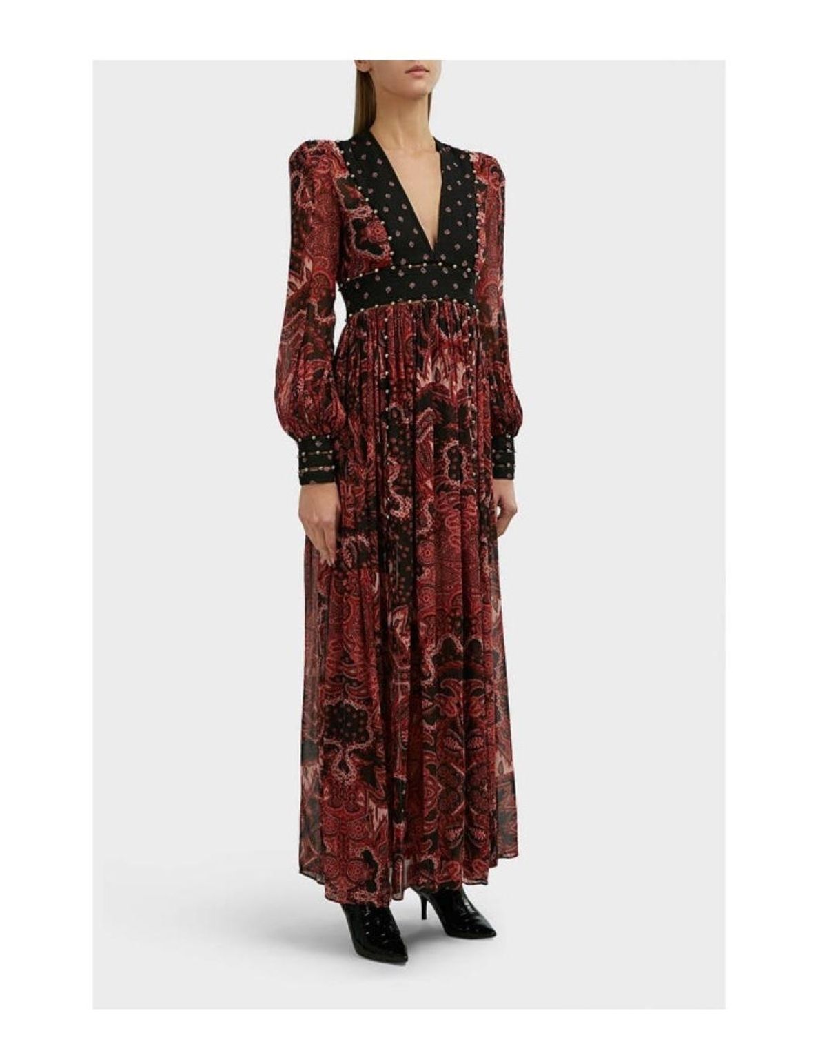 Thurley ‘Dina’ V Neck Crepe Maxi Dress - size 8 - Image 3