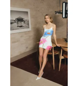 With Harper Lu Poppy Low Back Mini Dress Azure Size XS/Au 6 for rent on The Volte - image 2
