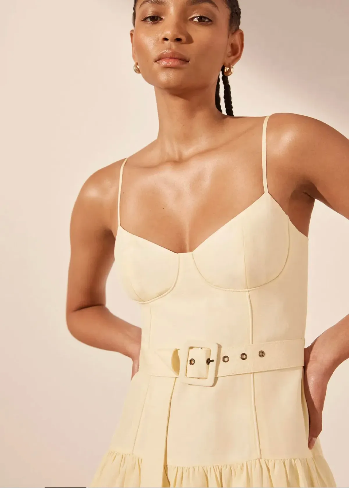 Shona Joy Limon Panelled Bustier Maxi Dress Yellow Size 10 - Image 2