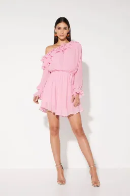 Mossmann A Slice of Heaven Mini Dress Pink Size 14 for rent on The Volte - image 1