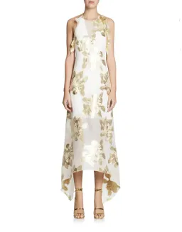 Manning Cartell Alchemy Dress Gold Floral Print Size 6 for rent on The Volte - image 1