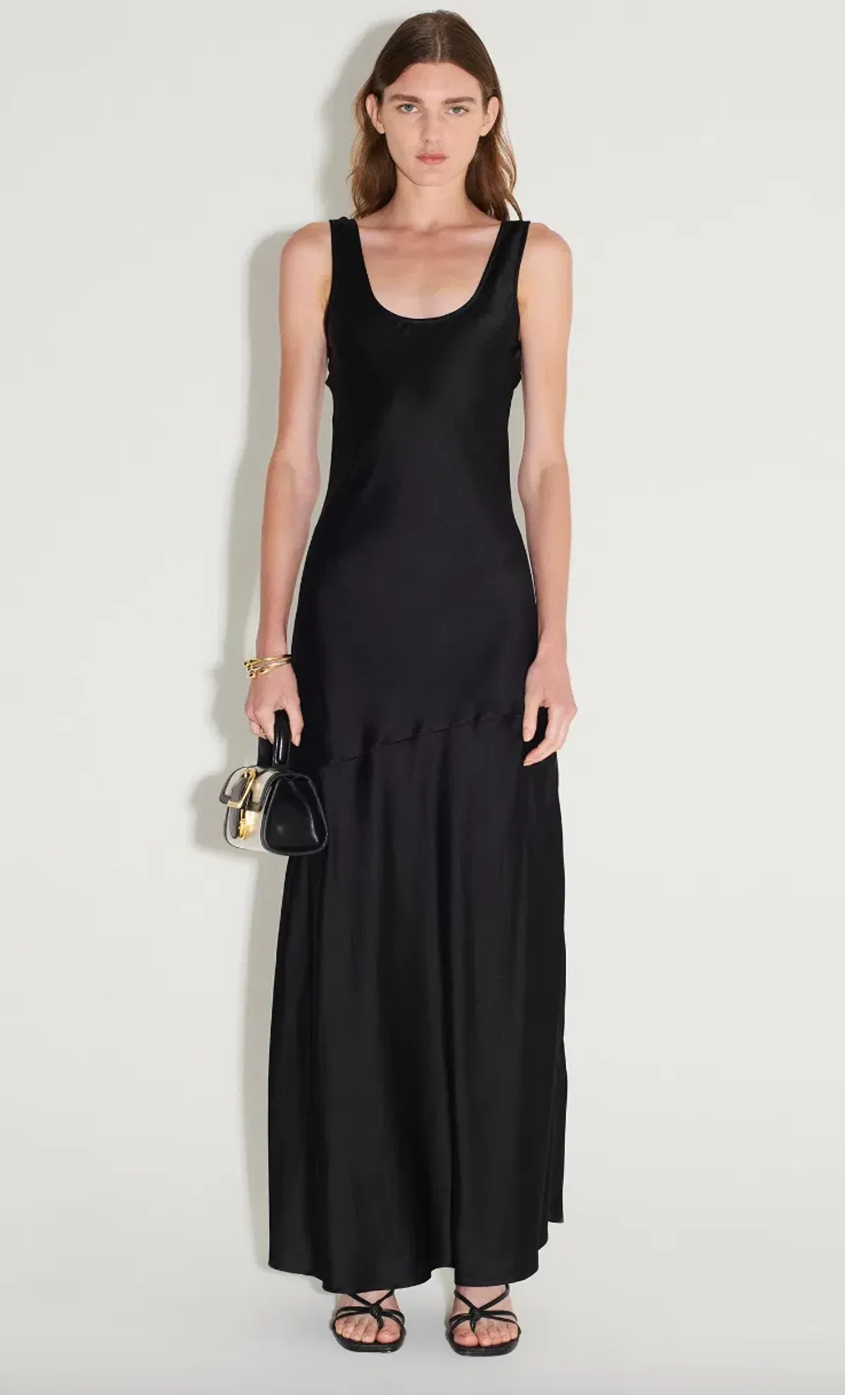Hansen and Gretel Patricia Bias Cut Dress Black Size 12 - Image 2