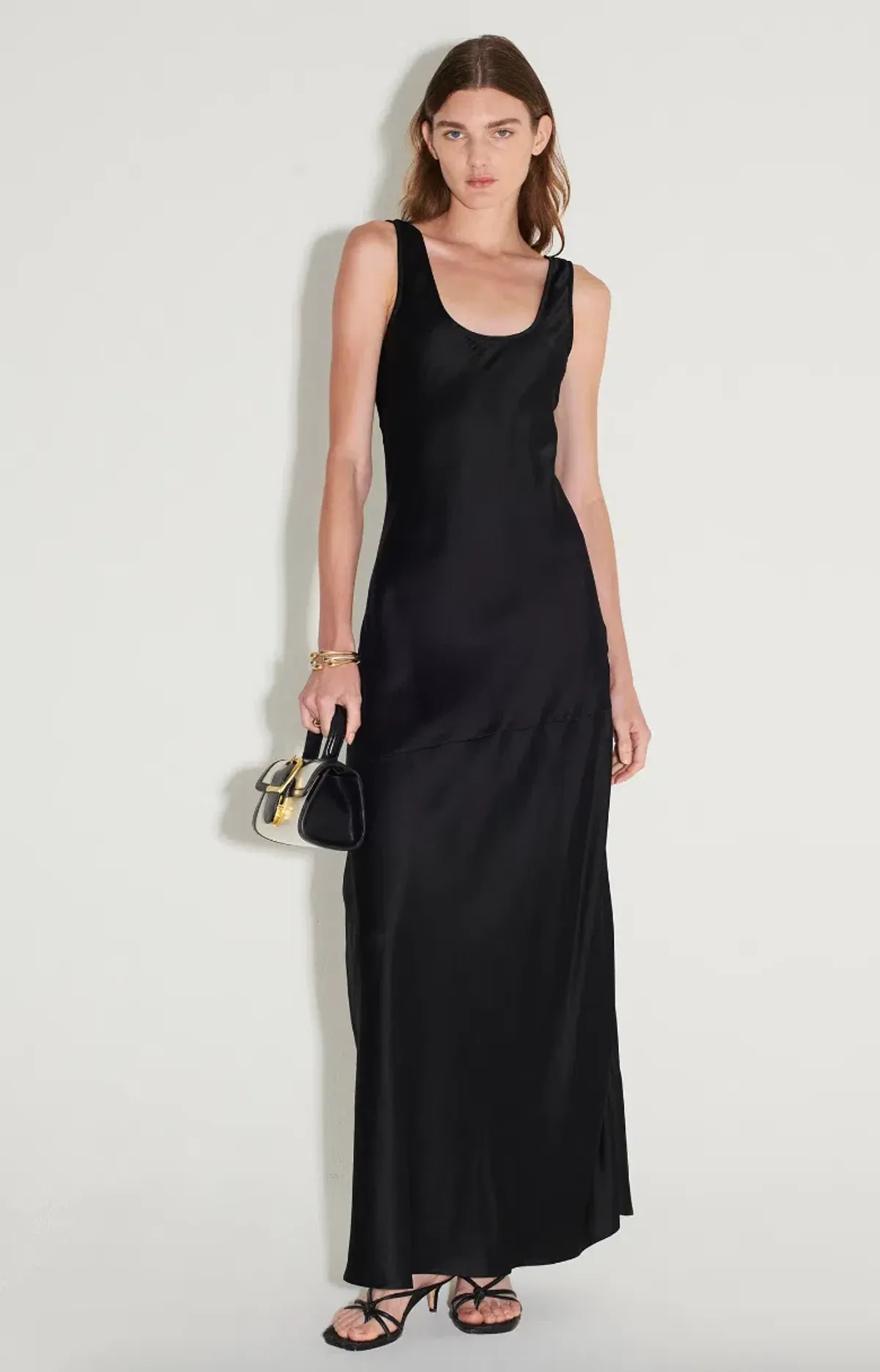 Hansen and Gretel Patricia Bias Cut Dress Black Size 12 for rent on The Volte - main image