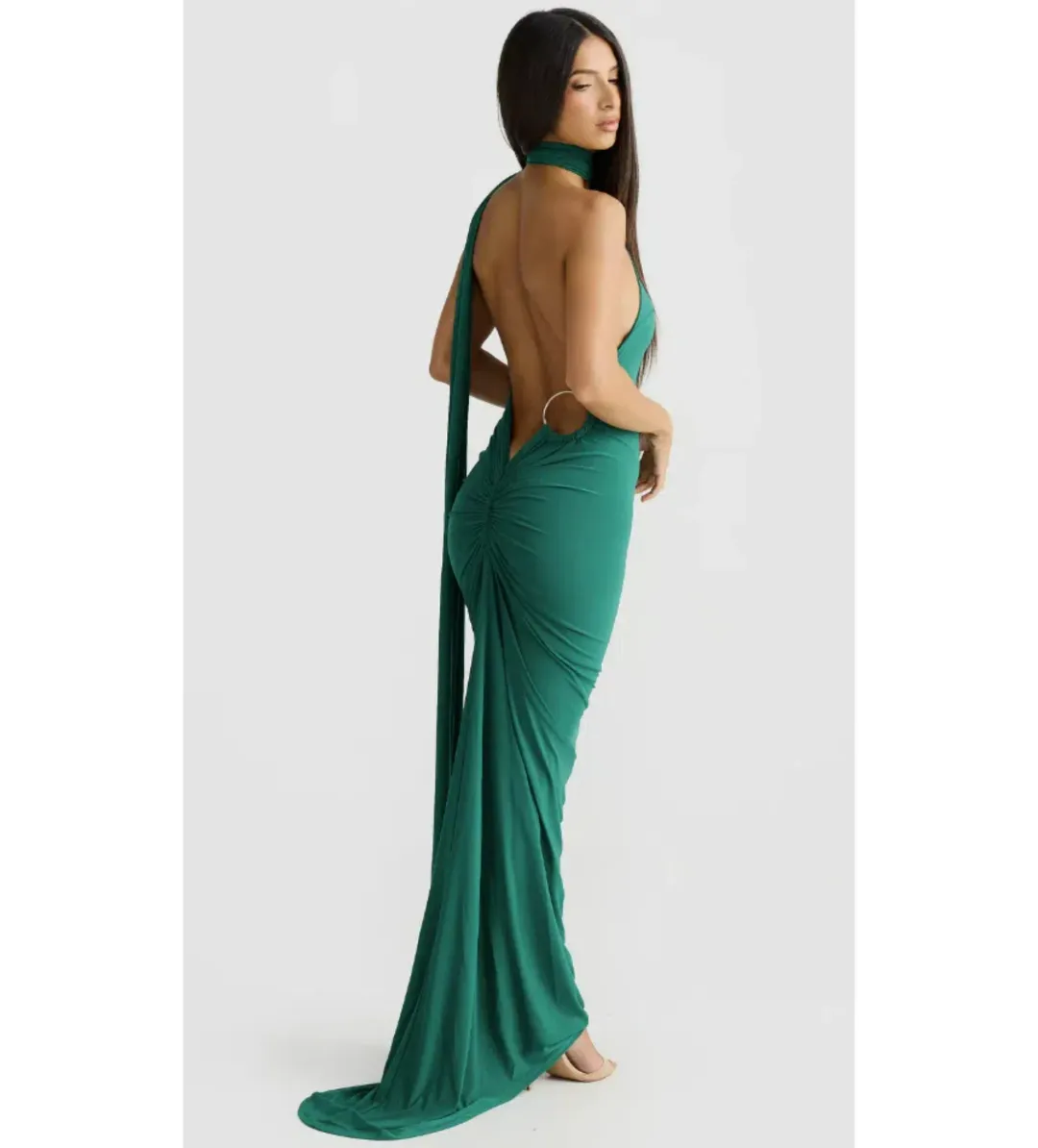 Mélani Constantina Gown Green Size 6 for rent on The Volte - main image