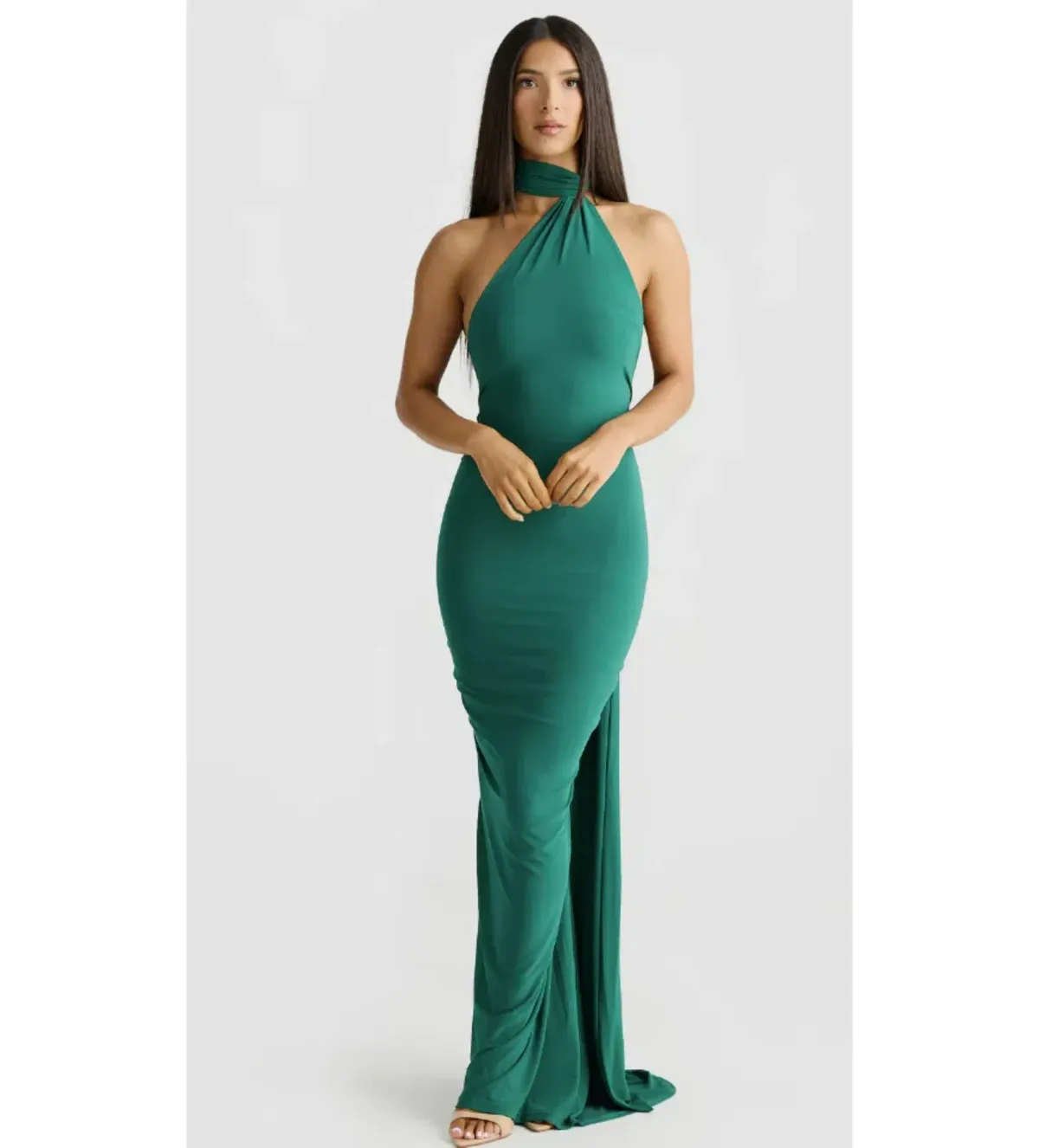 Mélani Constantina Gown Green Size 6 for rent on The Volte - main image
