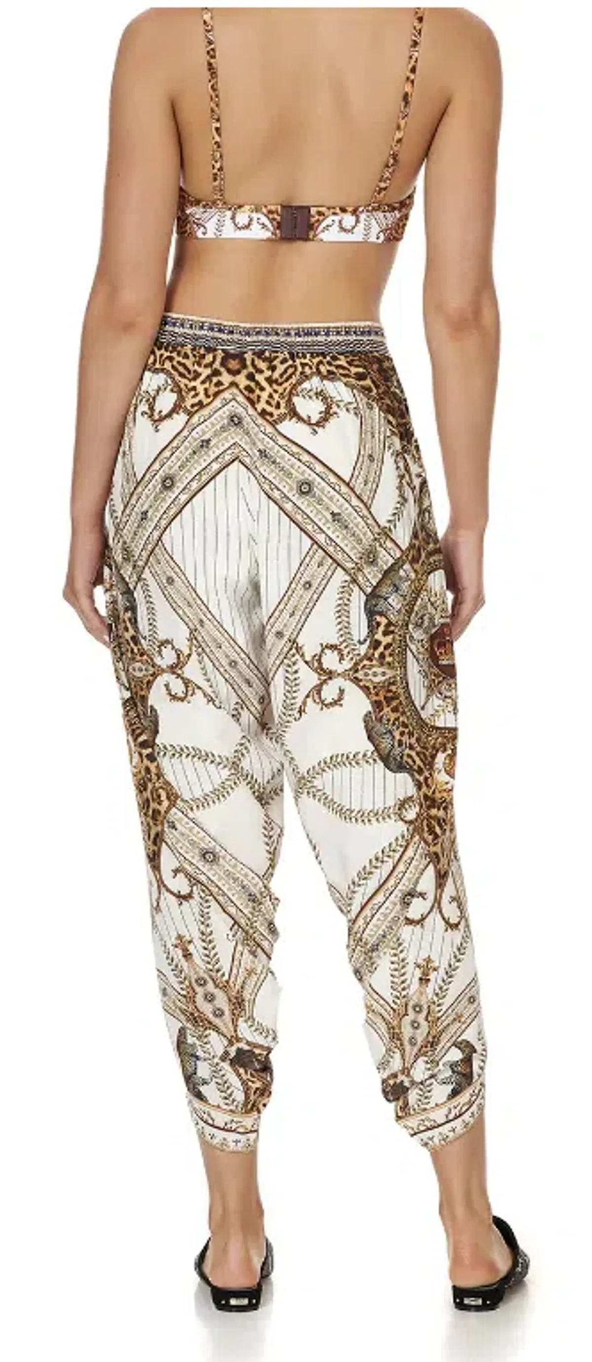 Camilla Pants, Bralette & Scarf - Mind Your Manor Print Size 8/XS - Image 4