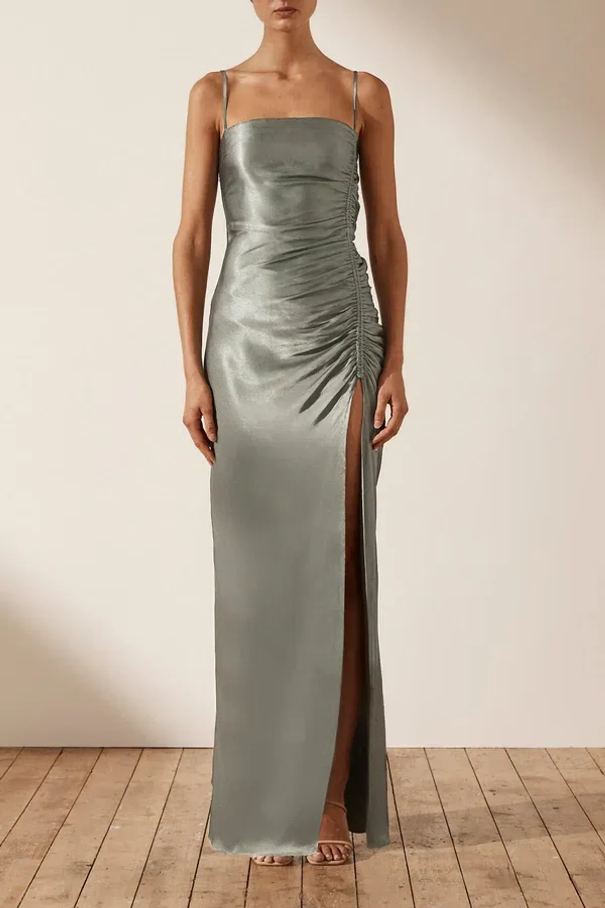 Shona Joy La Lune Ruched Maxi Dress Size 12 - Image 1