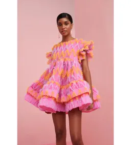 CeliaB Coral Mini Dress Pink Size L/AU 14 for rent on The Volte - image 2