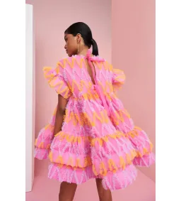CeliaB Coral Mini Dress Pink Size L/AU 14 for rent on The Volte - image 4