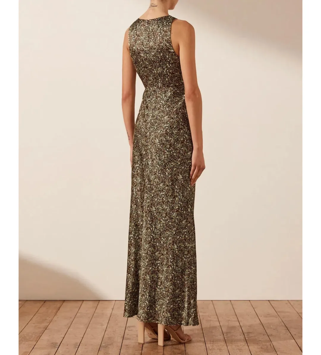 Shona Joy Avriel Cut Out Front Maxi Dress Multi Floral Size AU 8 for rent on The Volte - main image