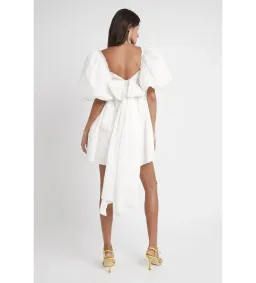 Aje Casabianca Puff Sleeve Mini Dress Ivory Size AU 6 for rent on The Volte - image 4