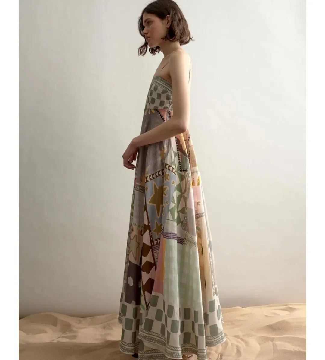 Alemais Emma Gale Maxi Sundress Multi Print Size AU 12 for rent on The Volte - main image