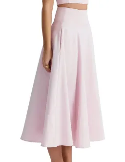 House of CB Pabla Cropped Bralette Top & Rita A-Line Midi Skirt Set Ballerina Pink Size XS / AU 6 for rent on The Volte - image 6