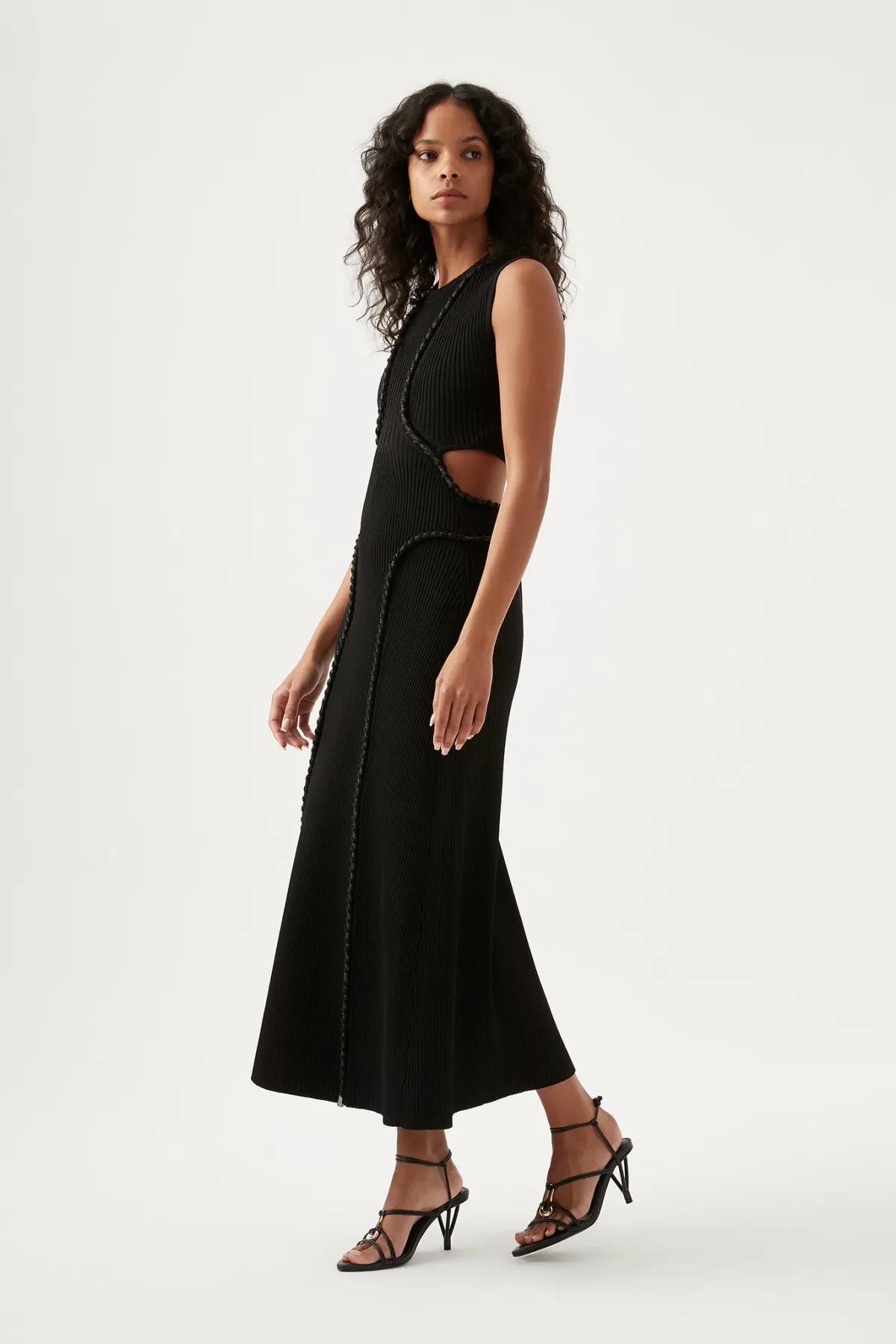 Aje Arp Cut Out Midi Dress Black Size L / AU 12 - Image 2