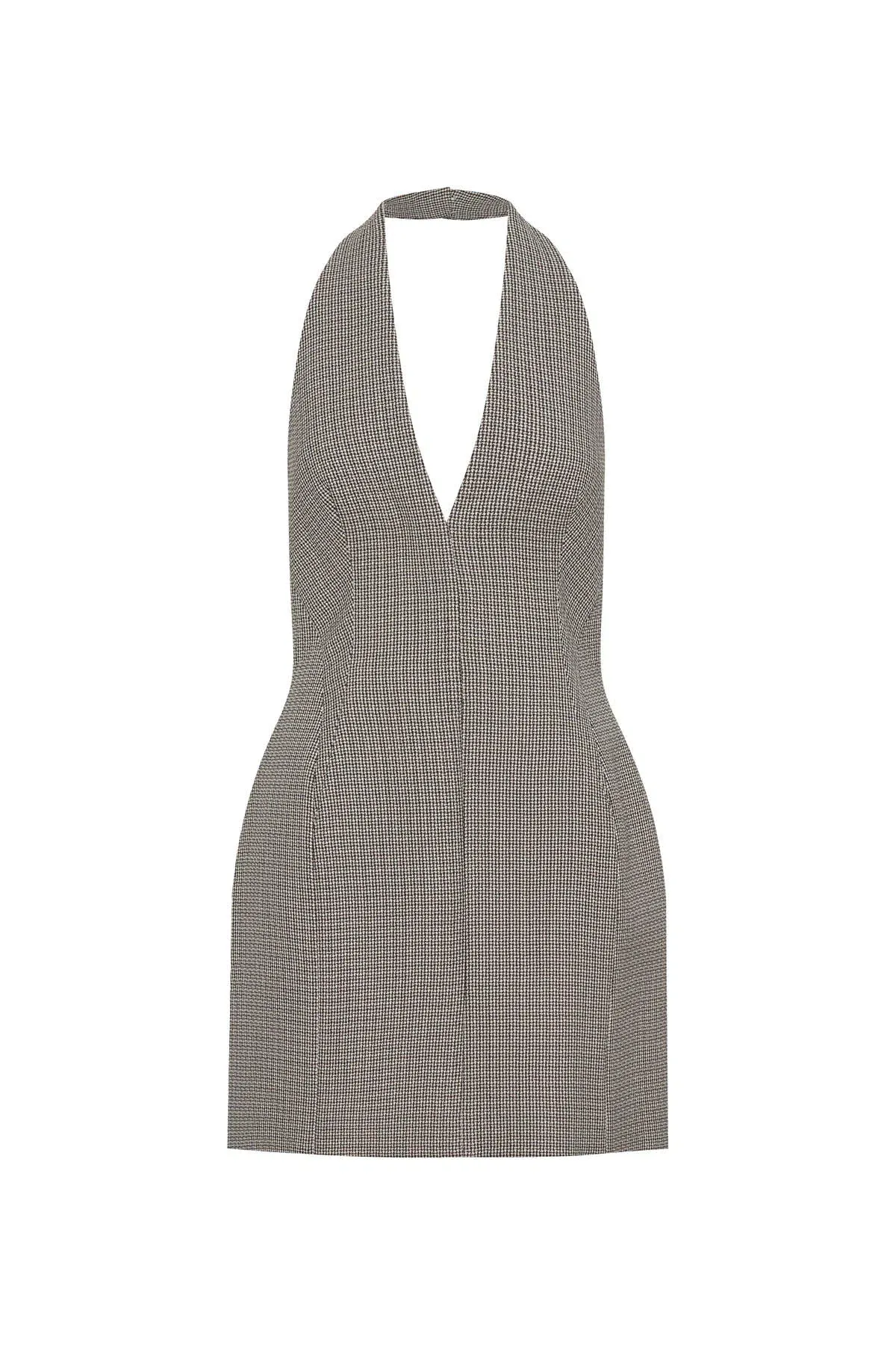 Camilla and Marc Banks Mini Dress Black Houndstooth Size 8 - Image 4