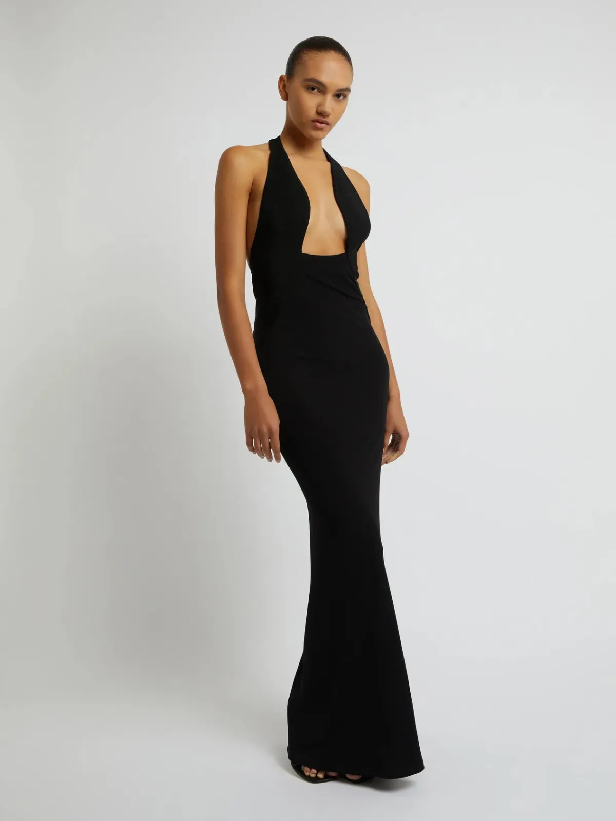 Christopher Esber Tailored Slope Halter Dress Black Size AU 6 - Image 1