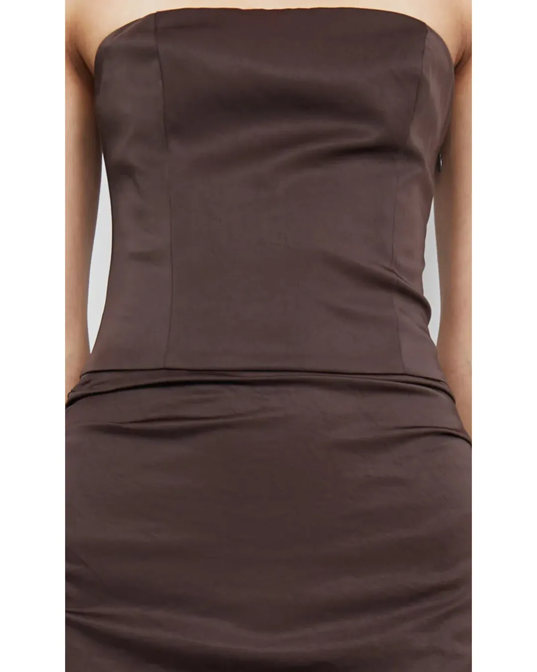 Bec & Bridge Jones Strapless Maxi Dress Cocoa Size AU 10 for rent on The Volte - main image