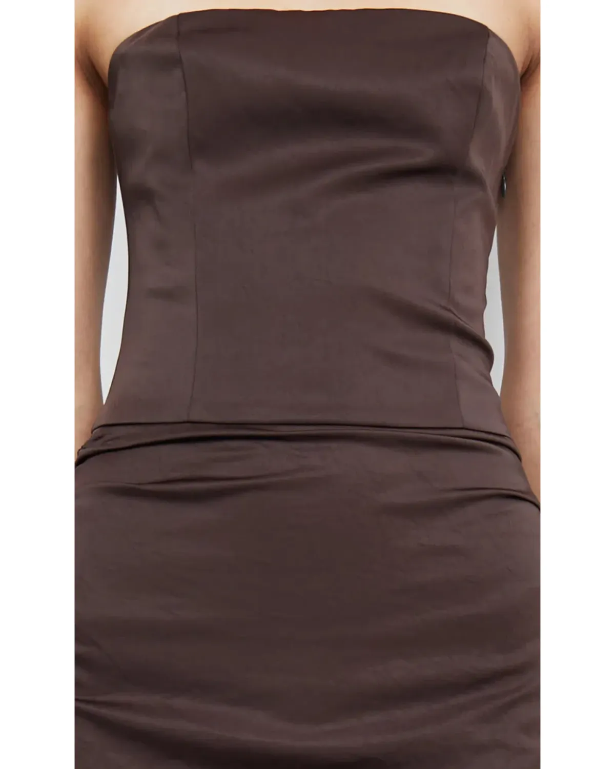 Bec & Bridge Jones Strapless Maxi Dress Cocoa Size AU 10 - Image 2
