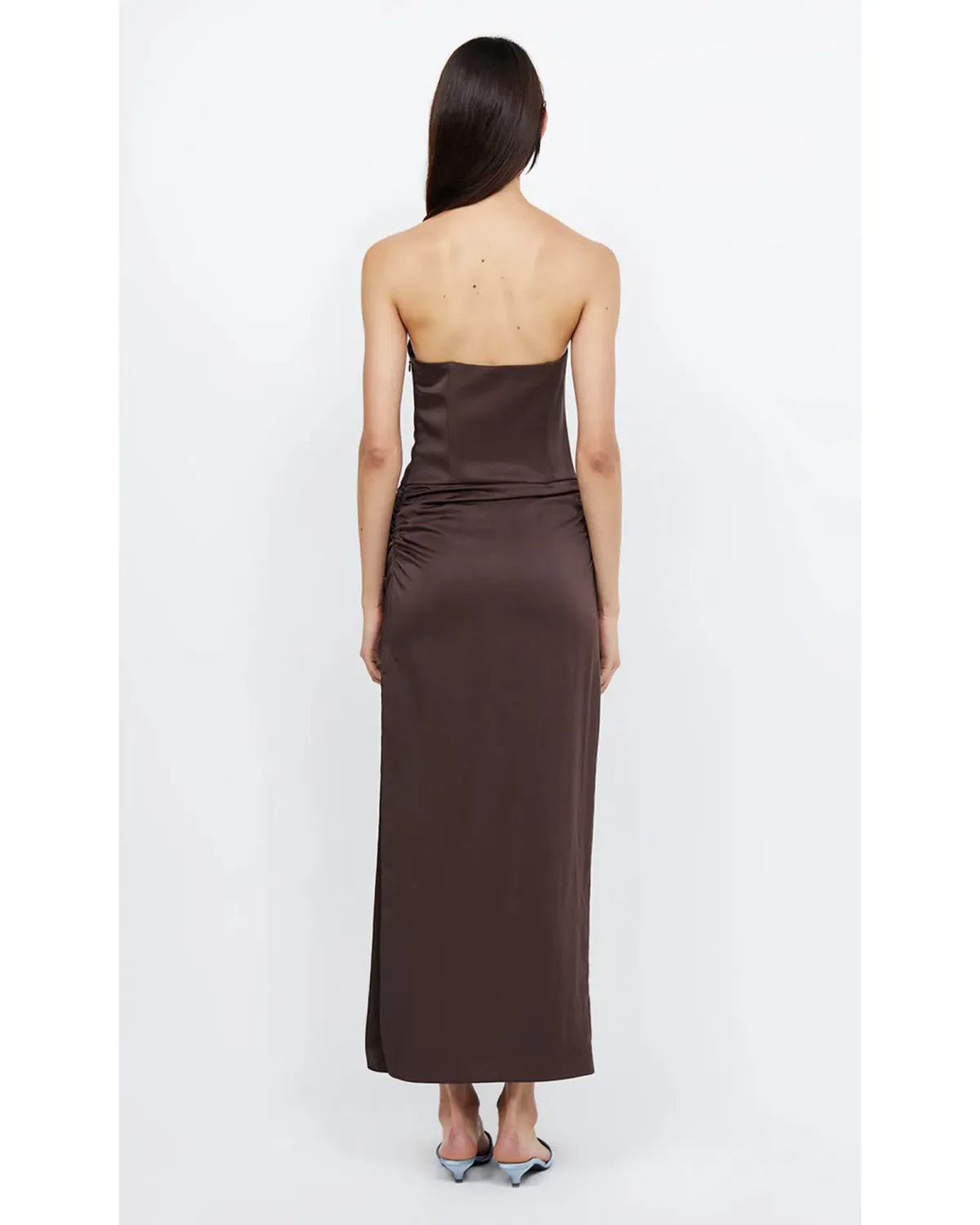 Bec & Bridge Jones Strapless Maxi Dress Cocoa Size AU 10 - Image 4