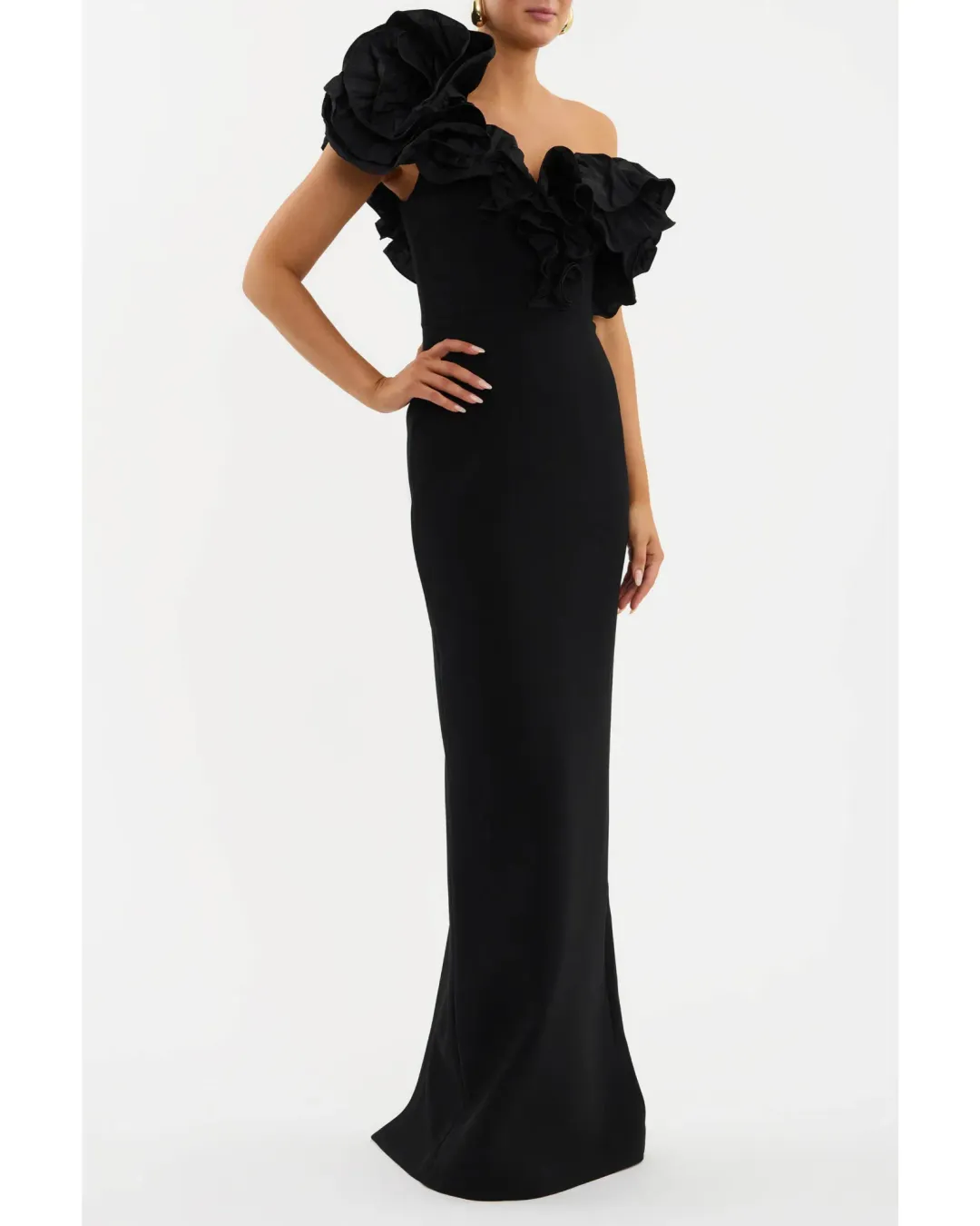 Rebecca Vallance Ella Gown in Black Size AU 12 for rent on The Volte - main image