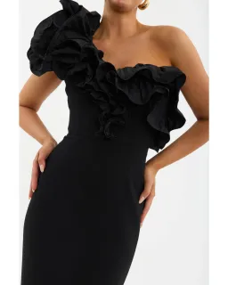 Rebecca Vallance Ella Gown in Black Size AU 12 for rent on The Volte - image 3