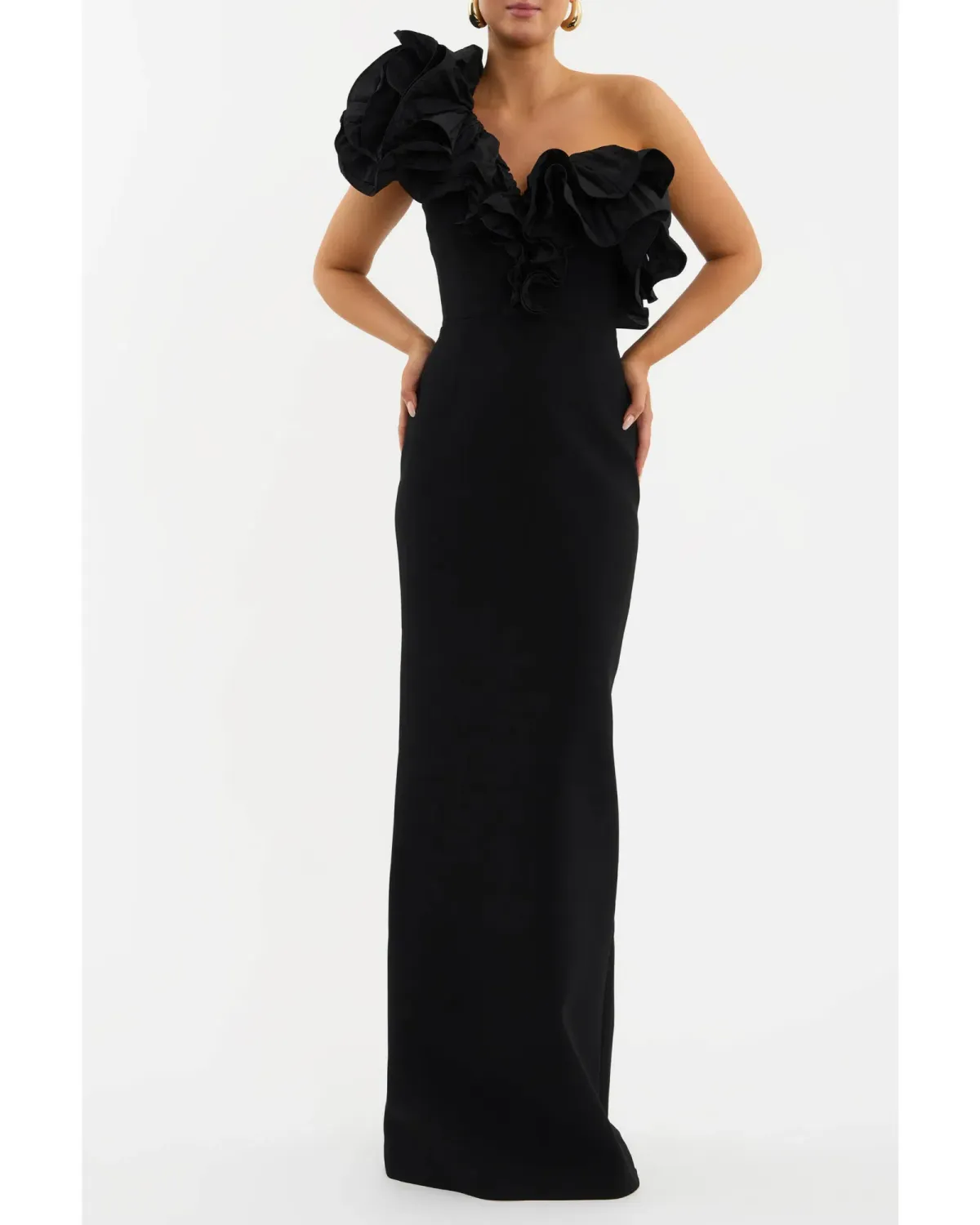 Rebecca Vallance Ella Gown in Black Size AU 12 for rent on The Volte - main image