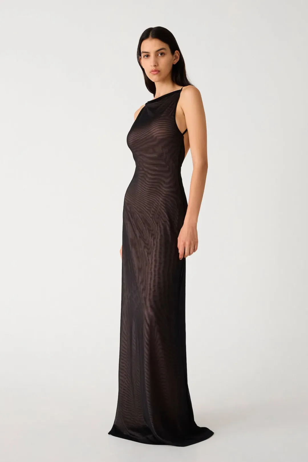Misha Nina Mesh Dress Black Size 10/M for rent on The Volte - main image