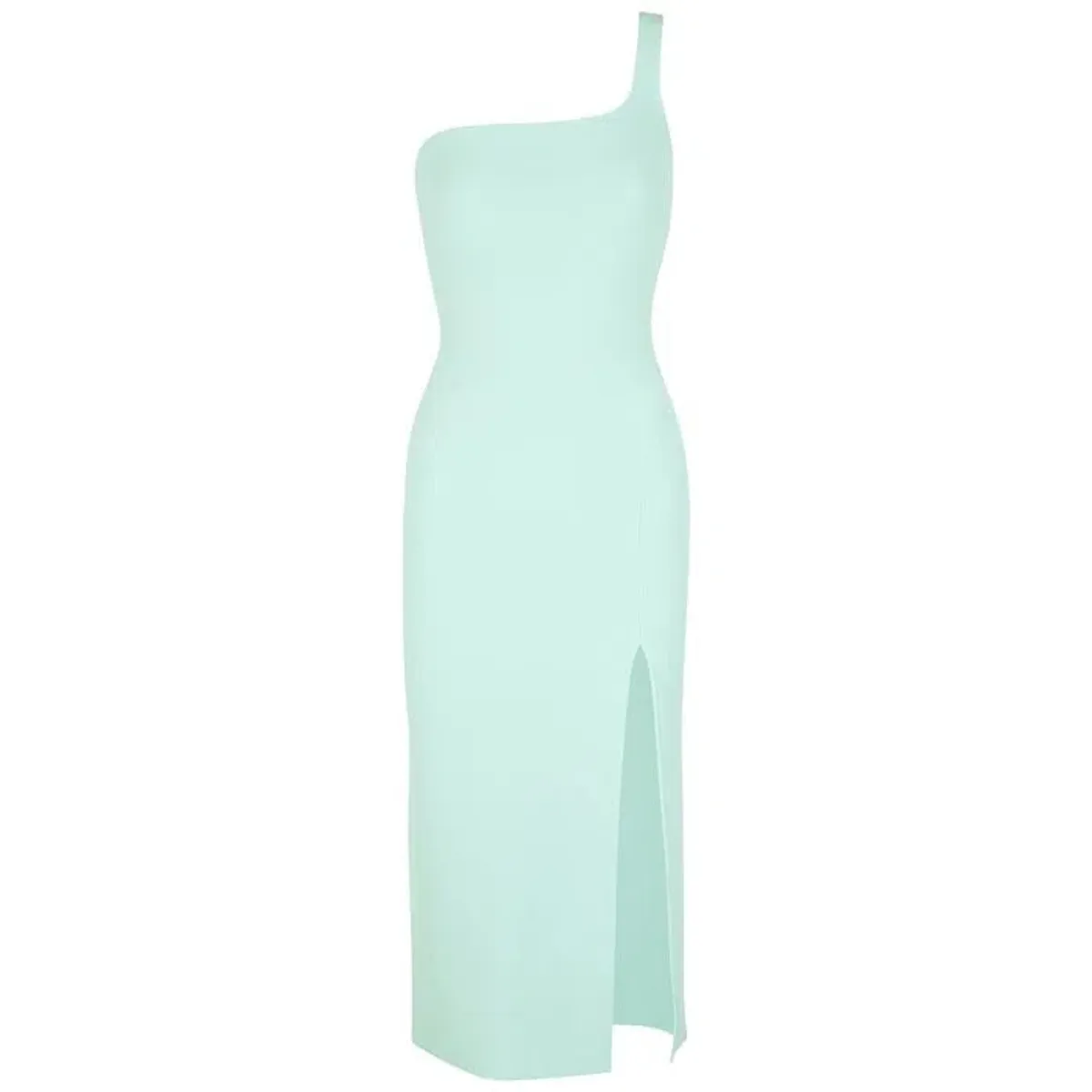 Bec & Bridge Ariel One Shoulder Midi Dress in Mint Size 8 - Image 4