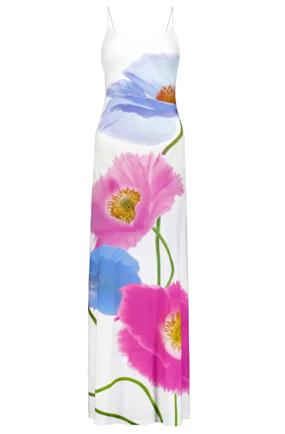 With Harper Lu Low Back Maxi Dress - Azure Poppy for rent on The Volte - main image