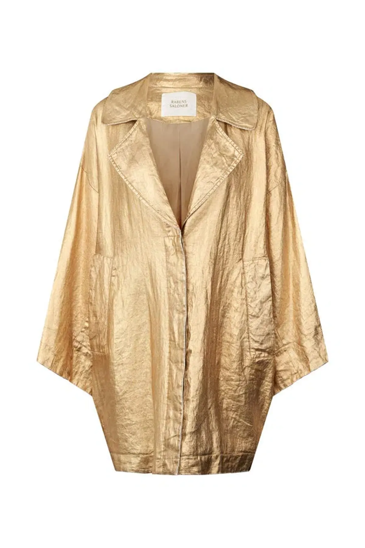 Rabens Saloner Jacqline Midas Jacket Gold Size AU 10 - Image 3