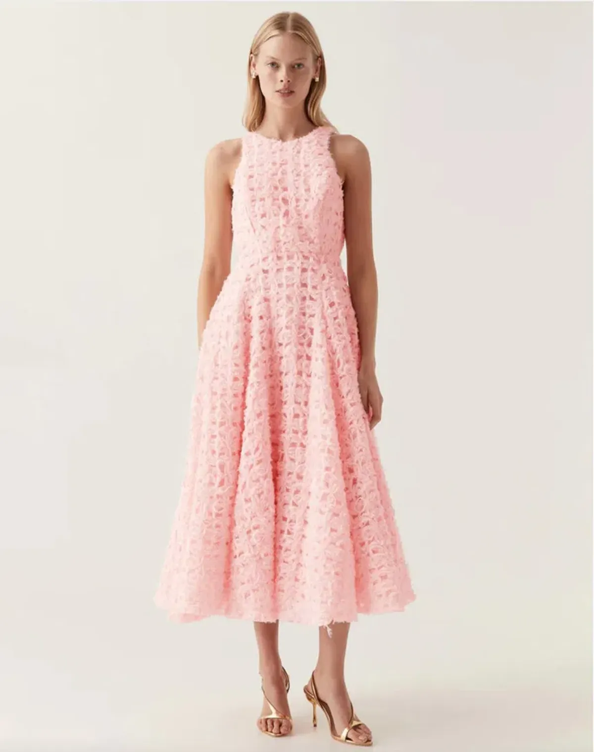 Aje Quintette Backless Midi Dress Pink Size AU 12 - Image 1