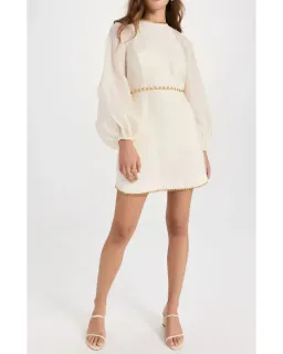 Zimmermann Rouleau Chain Mini Dress Pearl Size 1 / AU 10 for rent on The Volte - image 1