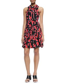 Proenza Schouler Knee-Length Dress Multi Print Size 8 for rent on The Volte - image 1