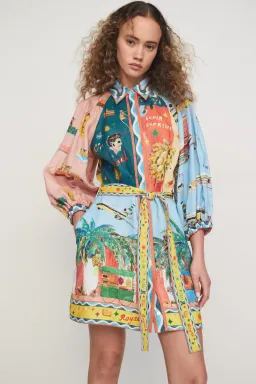 Alemais All Aboard Mini Dress Multi Size 6 for rent on The Volte - image 2