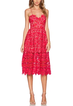 Self Portrait Azaelia Dress Red Size 8 for rent on The Volte - image 1