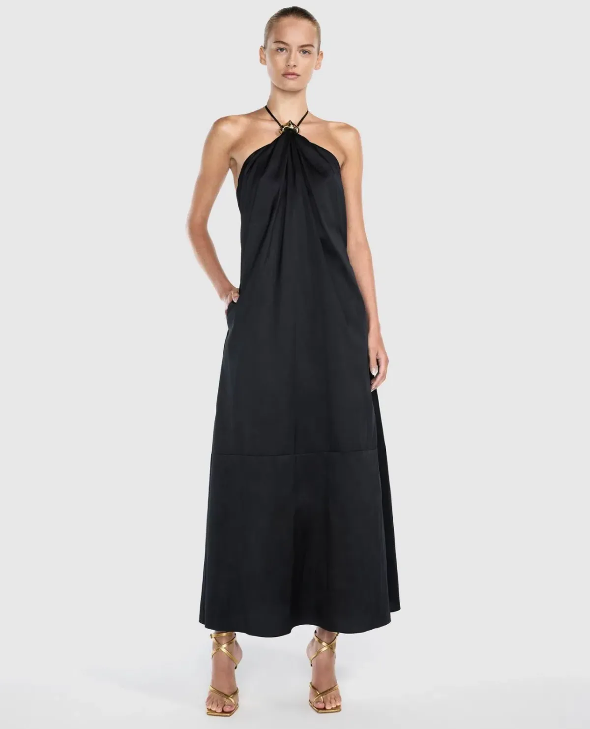 Manning Cartell Heart Lines Trapeze Maxi Dress - Black - Size 8 for rent on The Volte - main image