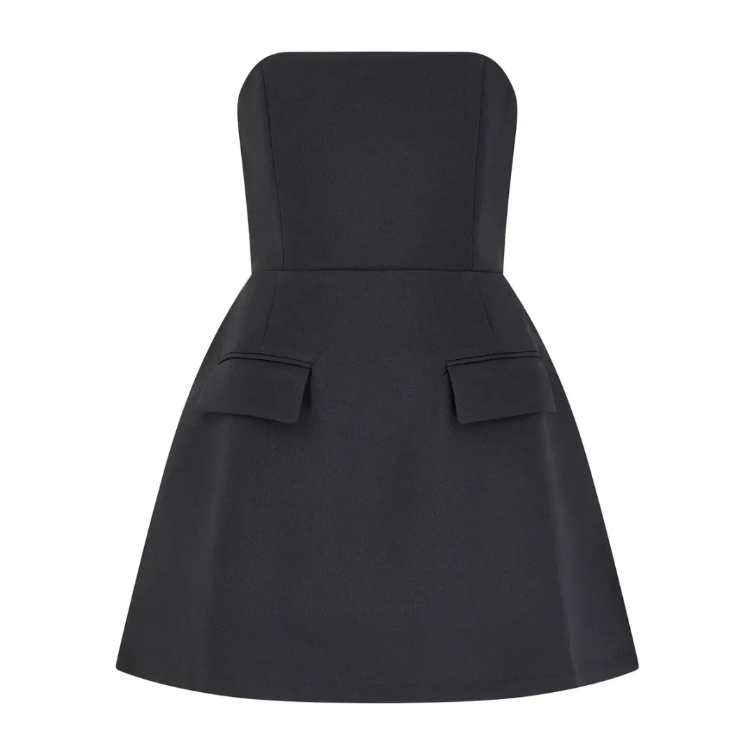 Odd Muse Ultimate Strapless Mini Dress Black Size 6 for rent on The Volte - main image