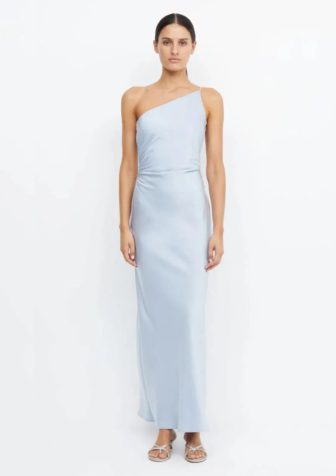 Bec & Bridge Eternity Asym Maxi Dress Dusty Blue Size 8 for rent on The Volte - main image